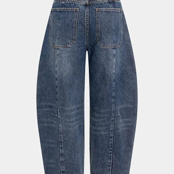 Women's Vintage Cargo Denim Jeans - Picture 2 of 5